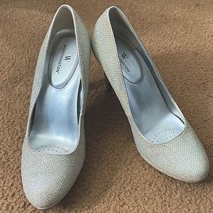 Silver 6 1/2 Worthington heels